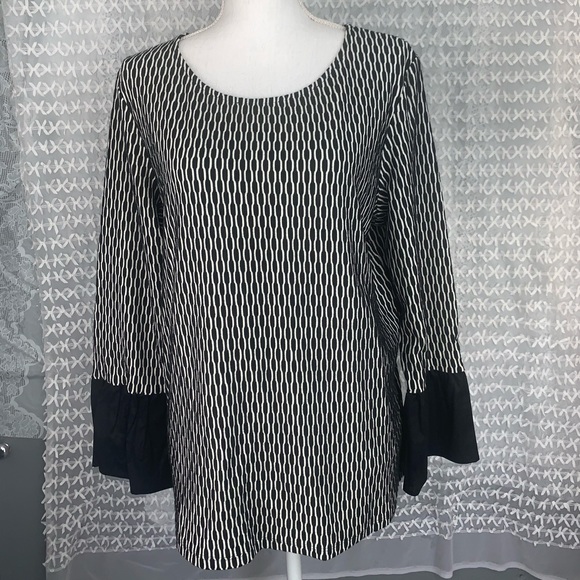 Luisa Viola size 10 black and white blouse - Picture 5 of 7